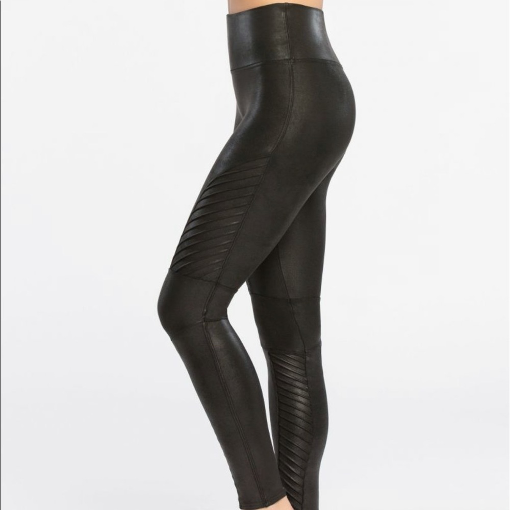 Spanx Faux Leather Moto leggings